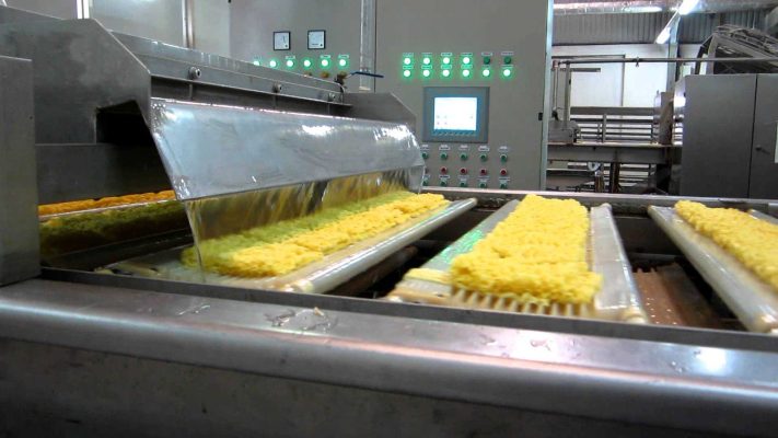 Quy trình hấp trong sản xuất đóng gói mì ăn liền