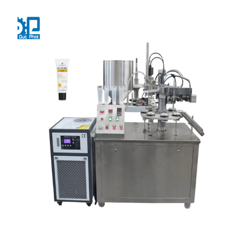 Máy chiết tuýp, hàn tuýp mỹ phẩm bán tự động