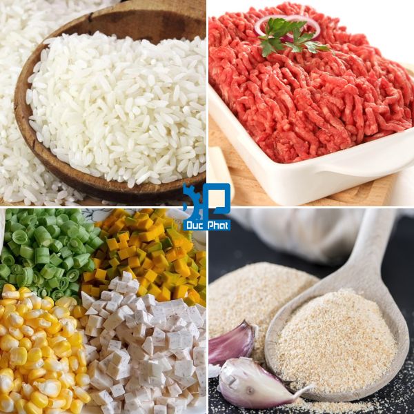Chuẩn bị nguyên liệu làm cháo