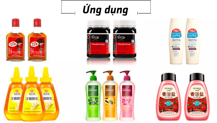 Ứng dụng của máy dán nhãn chai vuông