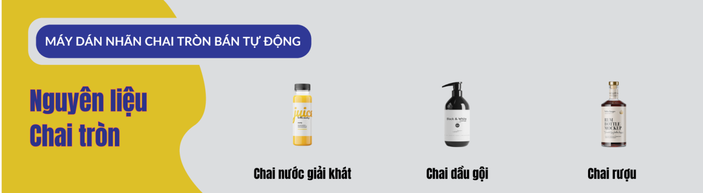 Máy dán nhãn chai tròn bán tự động