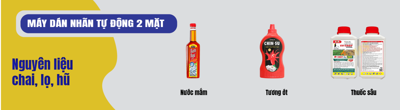 Máy dán nhãn mặt phẳng 2 mặt