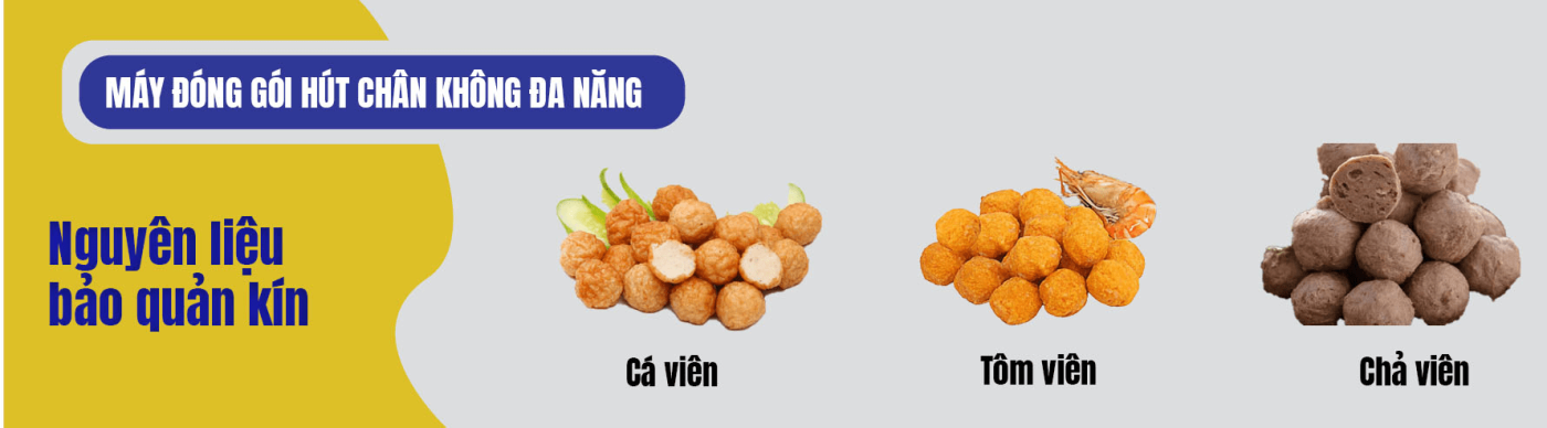 Máy đóng gói cá viên hút chân không