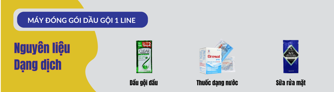 Máy đóng gói dầu gội 1 line