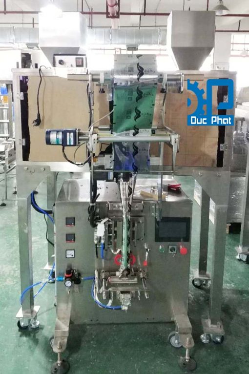 Máy đóng gói chè 2 đầu cân định lượng