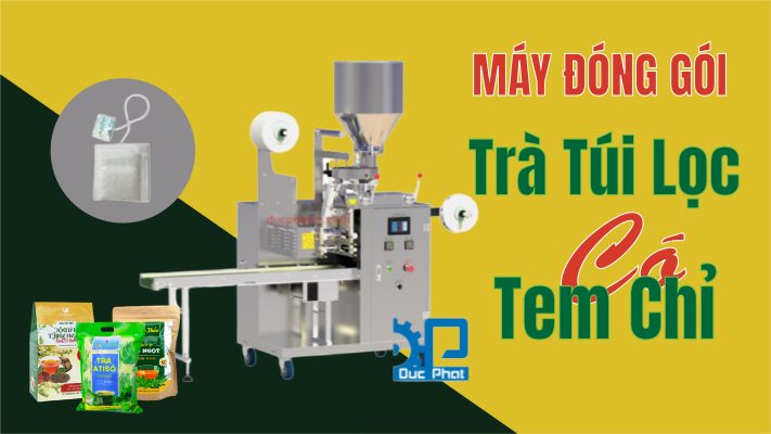 Máy đóng gói trà túi lọc có tem chỉ