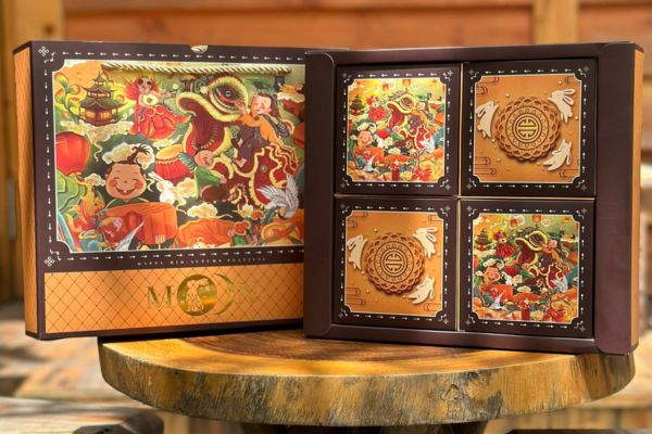 Bao bì hộp bánh trung thu handmade