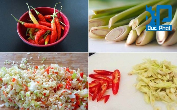 Nguyên liệu sản xuất mắm ruốc sả ớt