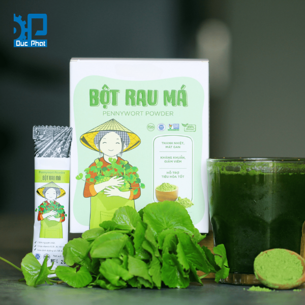 Bột rau má đóng gói kiểu túi que