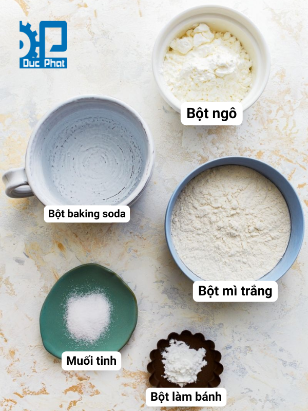 Chuẩn bị nguyên liệu làm bột chiên giòn
