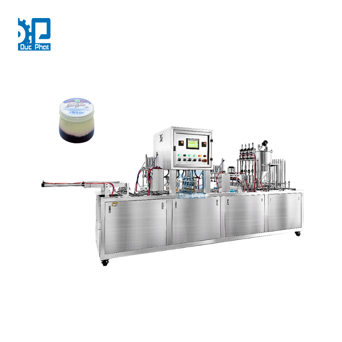 Máy chiết đóng nắp cốc sữa chua