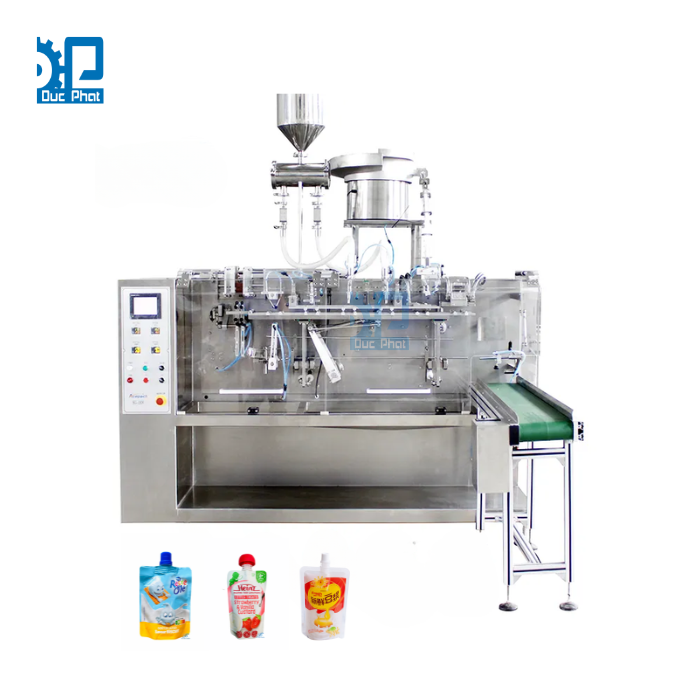 Máy chiết rót sữa tươi túi có vòi tự động