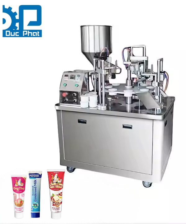 Máy chiết tuýp sữa đặc bán tự động