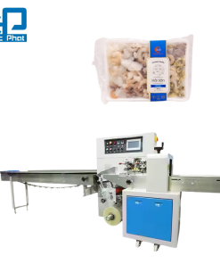 Máy đóng gói hải sản đông lạnh nằm ngang túi bụng