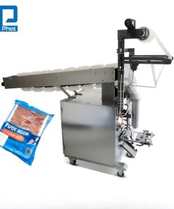 Máy đóng gói hải sản đông lạnh túi bụng- máy băng tải gầu