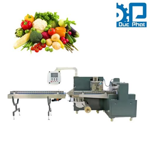 Máy đóng gói rau củ quả nằm ngang túi bụng