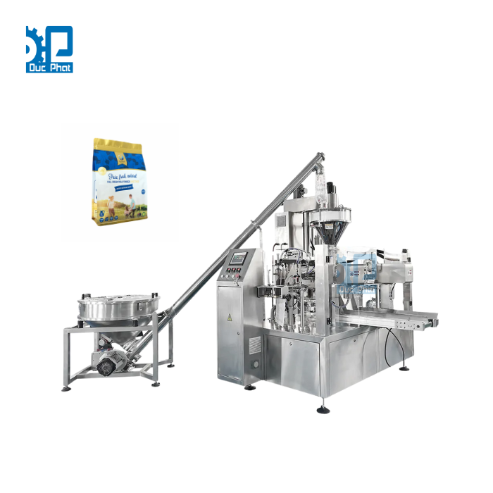 Máy đóng gói sữa bột túi sẵn