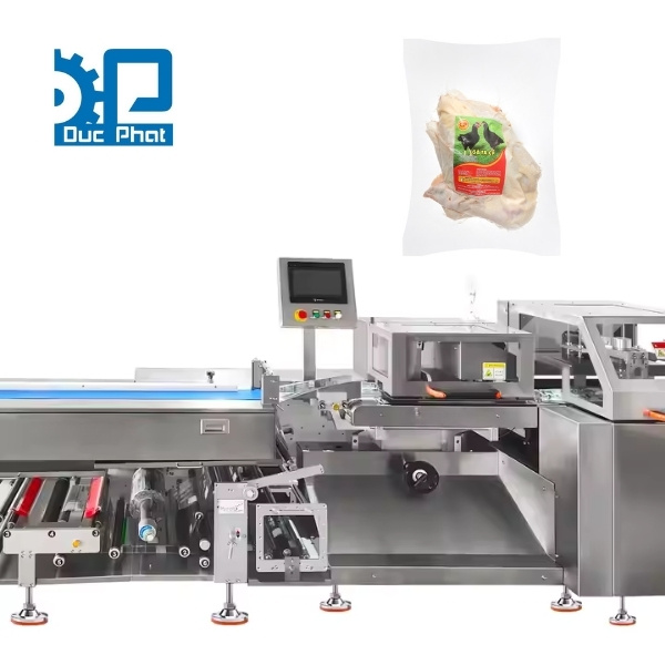 Máy đóng gói thịt túi bụng- máy nằm ngang