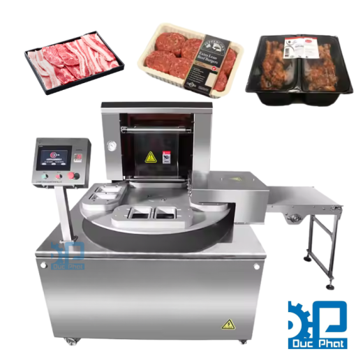 Máy đóng gói khay thịt bán tự động