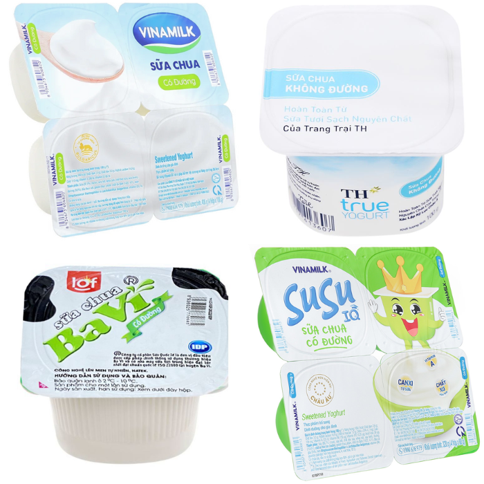 Các loại sữa chua đóng vỉ hộp 