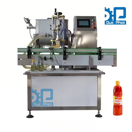 Máy chiết chai tương ớt, tương cà bán tự động