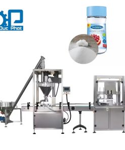 Máy chiết lọ đường tự động cấp chiết xoắn nắp