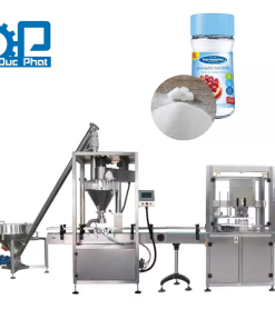 Máy chiết lọ đường tự động cấp chiết xoắn nắp