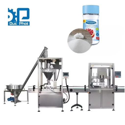 Máy chiết lọ đường tự động cấp chiết xoắn nắp