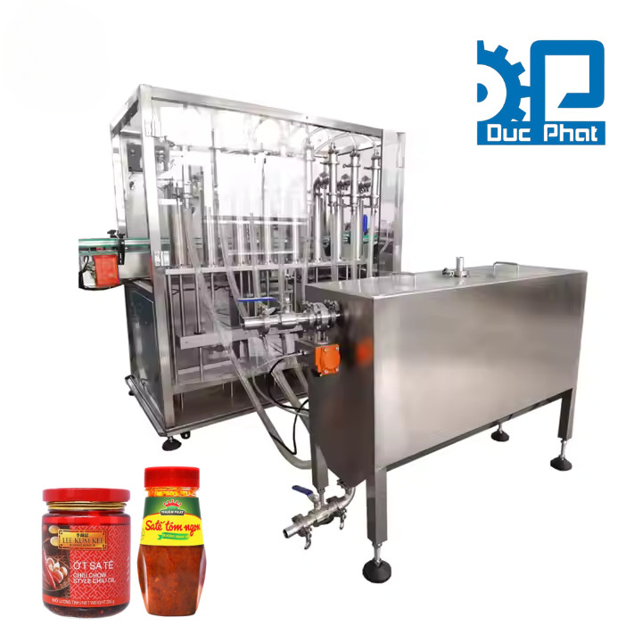Máy chiết lọ sate bán tự động