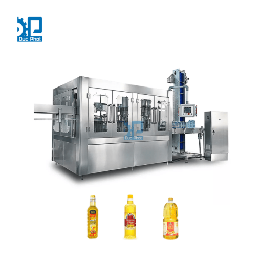 Máy chiết rót chai dầu ăn 4 trong 1
