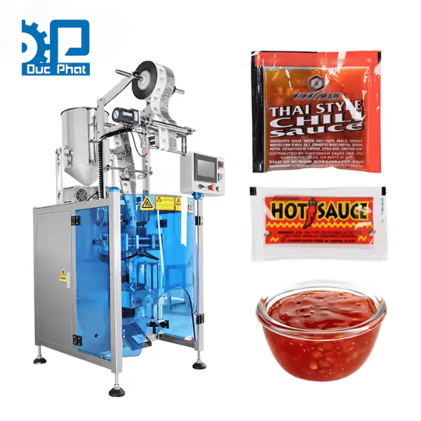 Máy chiết túi tương ớt, tương cà túi 3 biên