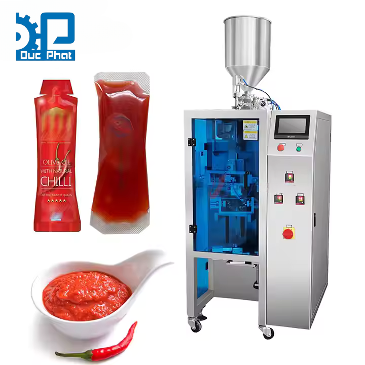 Máy chiết túi tương ớt, tương cà túi tạo hình
