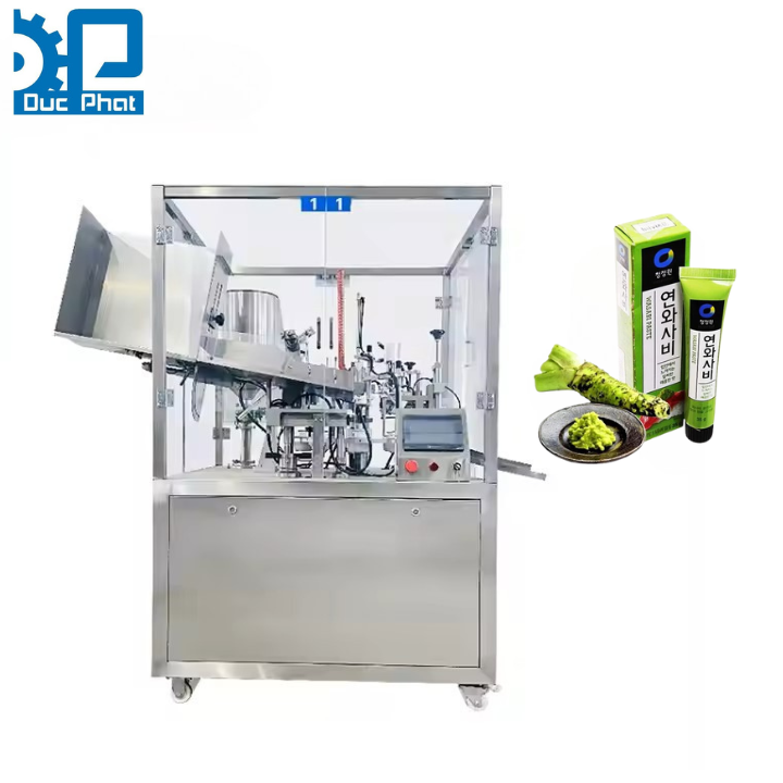 Máy chiết tuýp mù tạt tự động