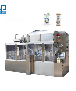 Máy đóng gói nước cốt dừa hộp giấy sẵn tự động