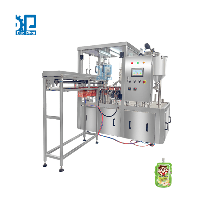 Máy đóng gói thạch túi có gắn nắp