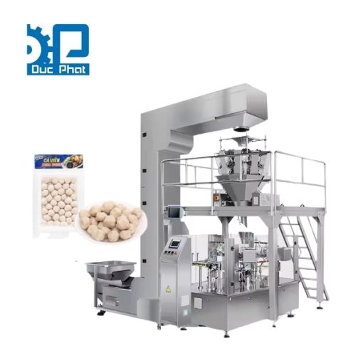Máy đóng gói thịt, cá viên hút chân không - máy Rotary