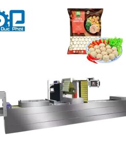 Máy đóng gói thịt, cá viên hút chân không tự động- Máy nằm ngang