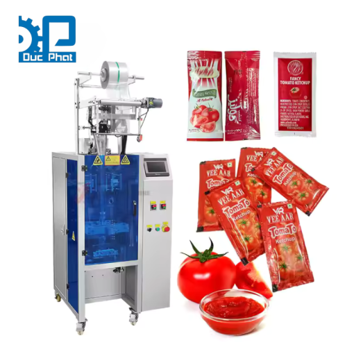 Máy đóng gói tương ớt, tương cà dạng túi que