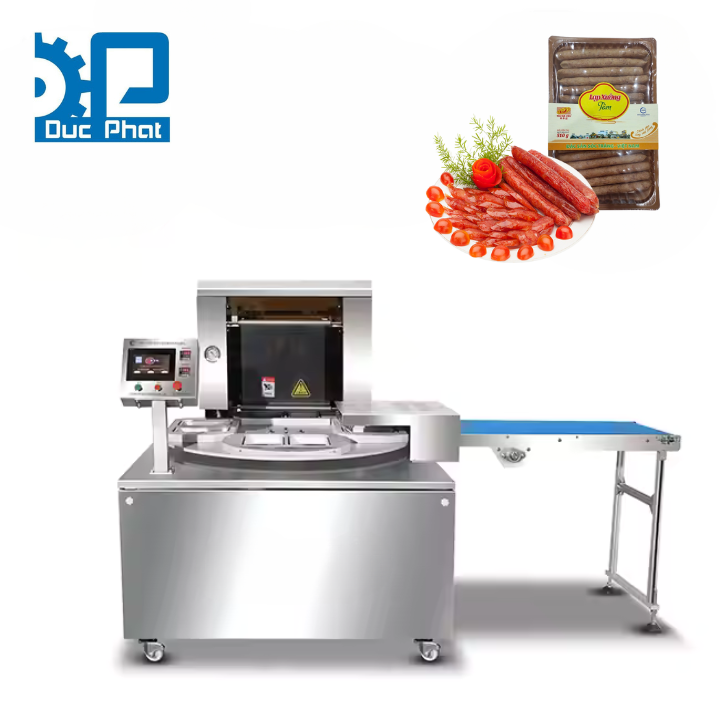 Máy đóng khay xúc xích lạp xưởng bán tự động