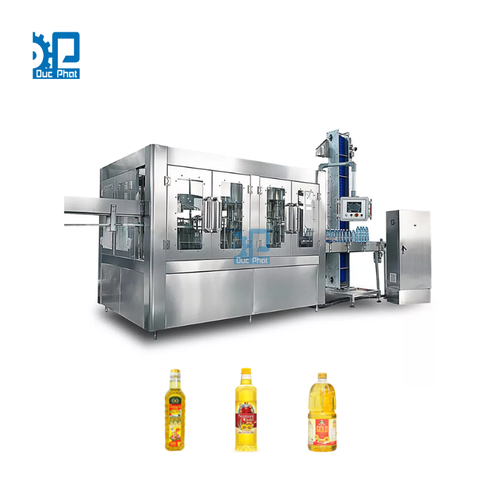 Máy chiết rót chai dầu ăn 4 trong 1