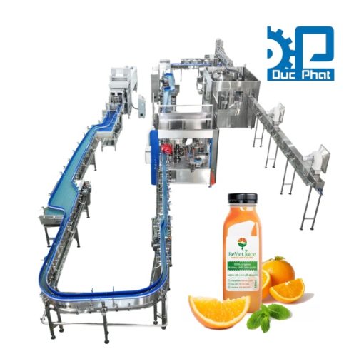 Dây chuyền chiết rót nước cam ép đóng chai