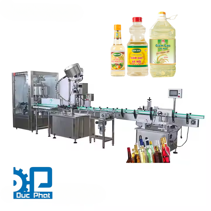 Máy chiết chai giấm gạo