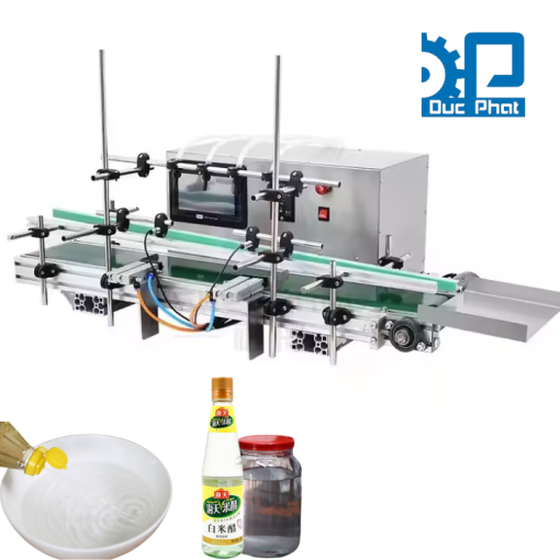 Máy chiết chai hũ giấm trắng bán tự động