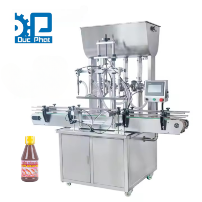 Máy chiết chai mắm tôm bán tự động
