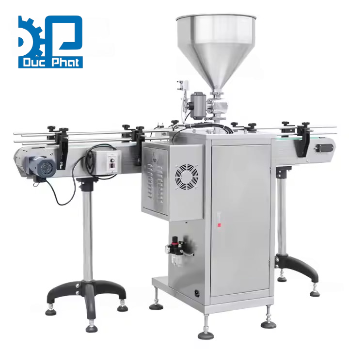 Máy chiết/hũ chai mắm tôm bán tự động