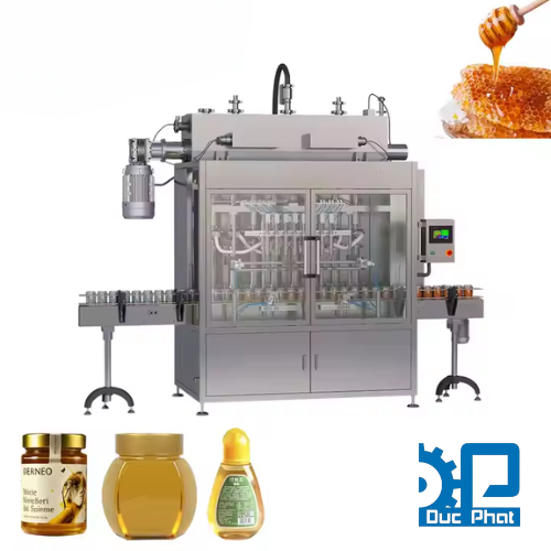 Máy chiết hũ thủy tinh mật ong