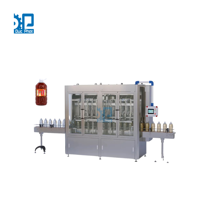 Máy chiết rót can nước mắm bán tự động