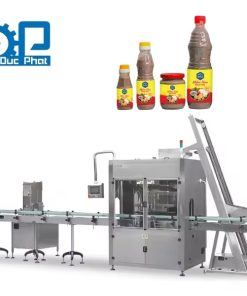 Máy chiết xoắn nắp chai mắm tôm