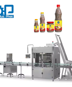 Máy chiết xoắn nắp chai mắm tôm