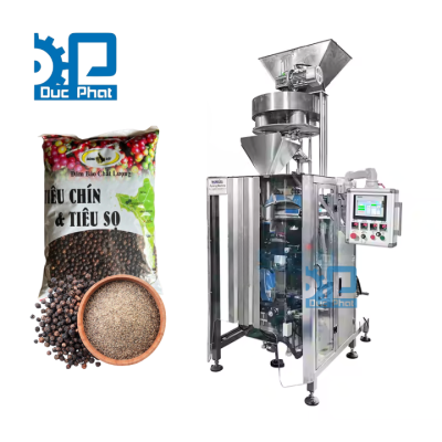 Máy đóng gói hạt tiêu máng cổ áo túi bụng